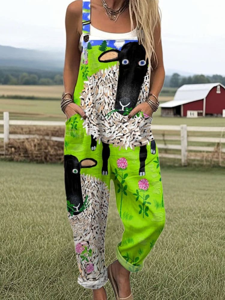 Margot Whimsical Sheep Jumpsuit