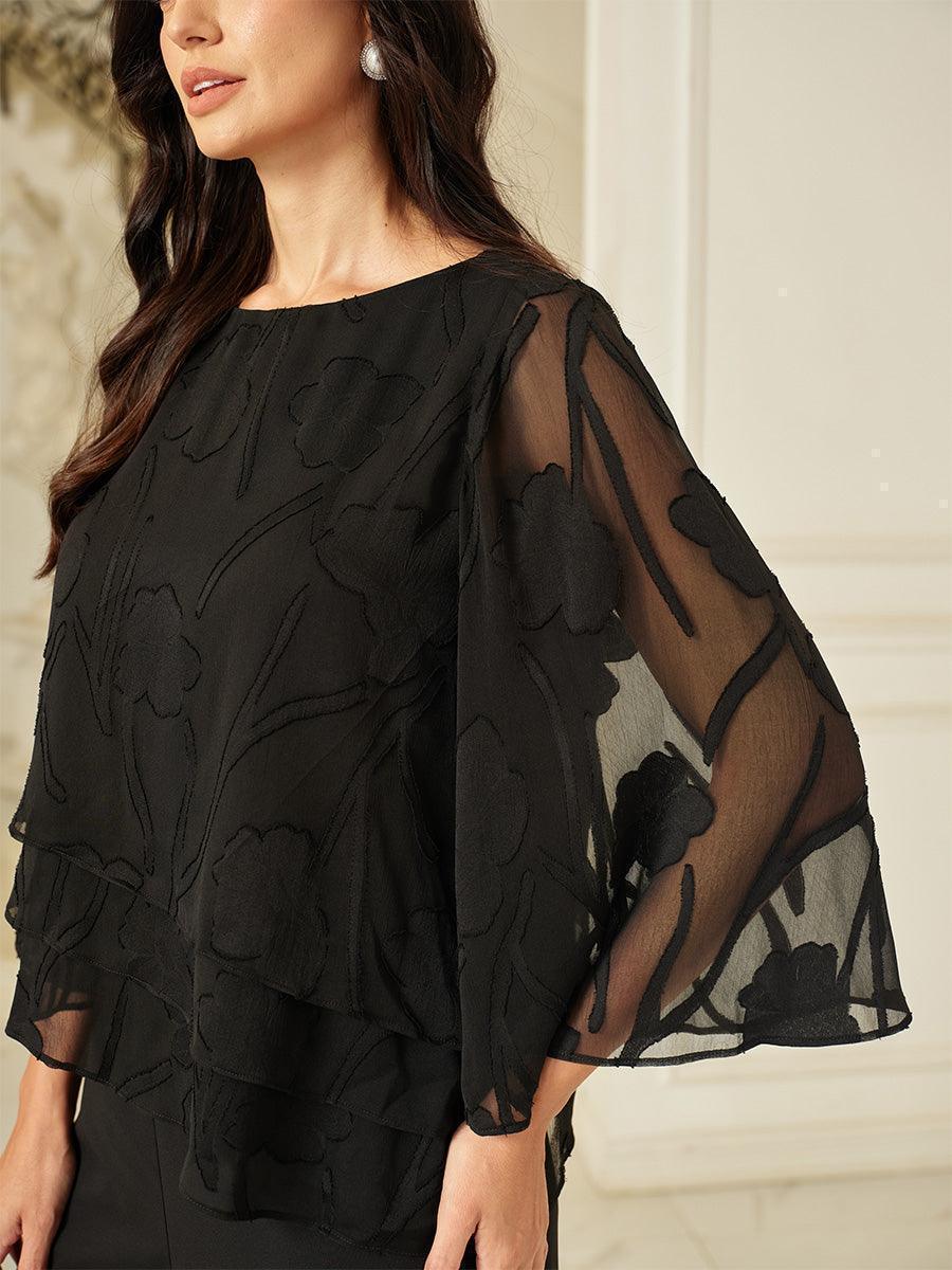 EB BLUSA FLORAL EN CAPAS™ | ELEGANTE SOFISTICADA Y LIGERA