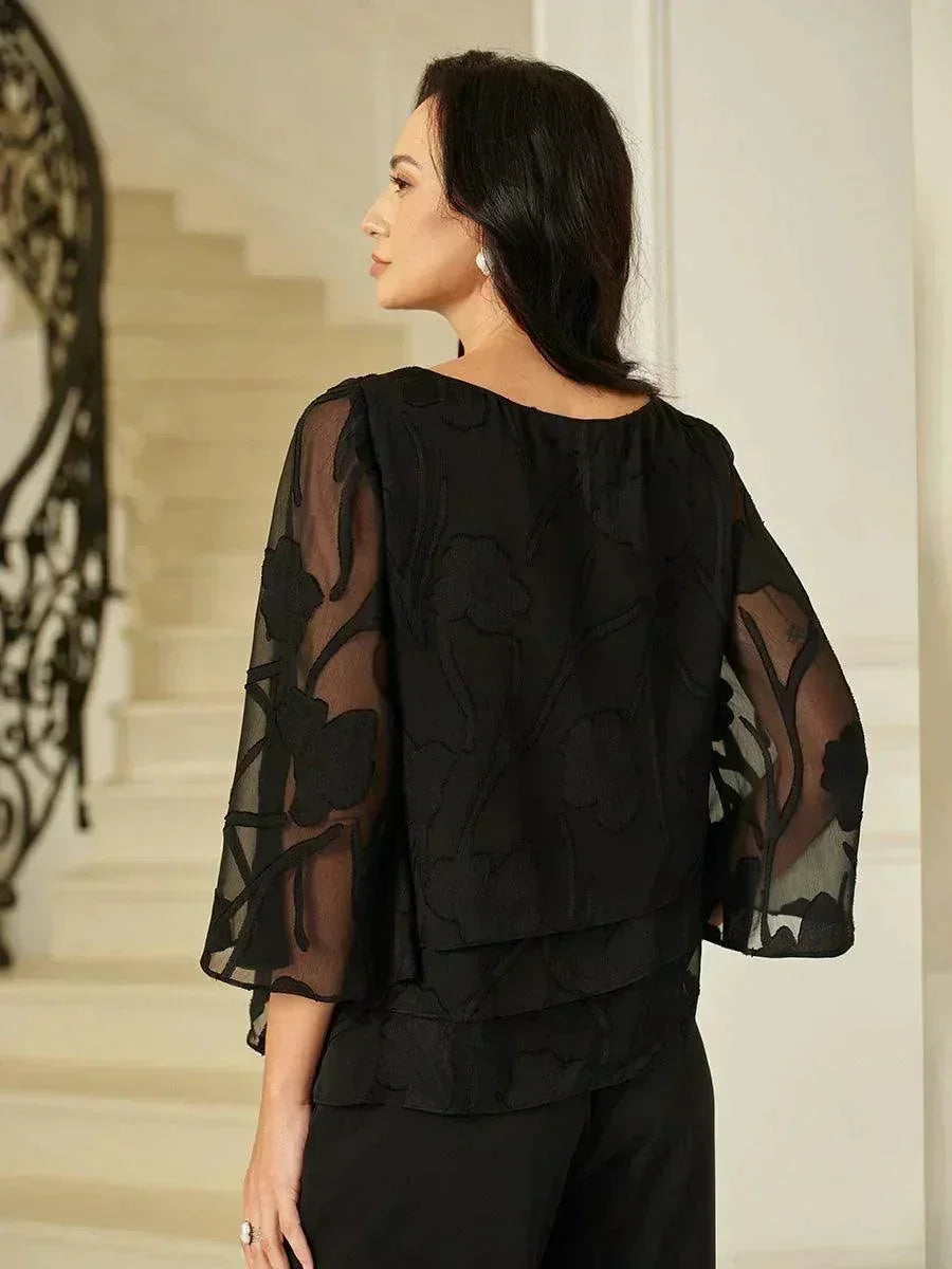 EB BLUSA FLORAL EN CAPAS™ | ELEGANTE SOFISTICADA Y LIGERA