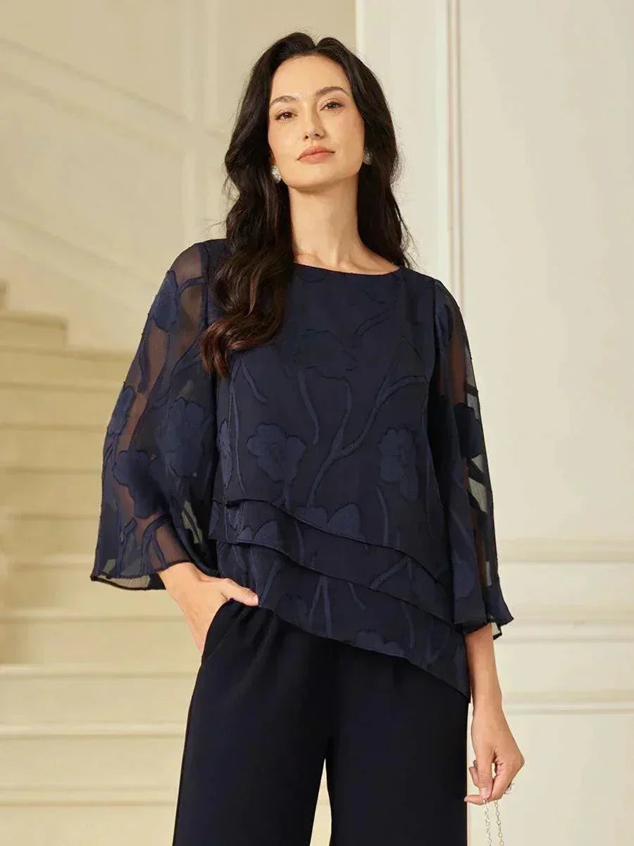 EB BLUSA FLORAL EN CAPAS™ | ELEGANTE SOFISTICADA Y LIGERA