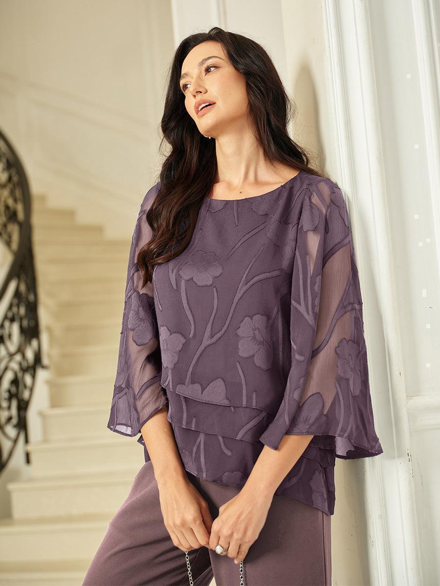 EB BLUSA FLORAL EN CAPAS™ | ELEGANTE SOFISTICADA Y LIGERA