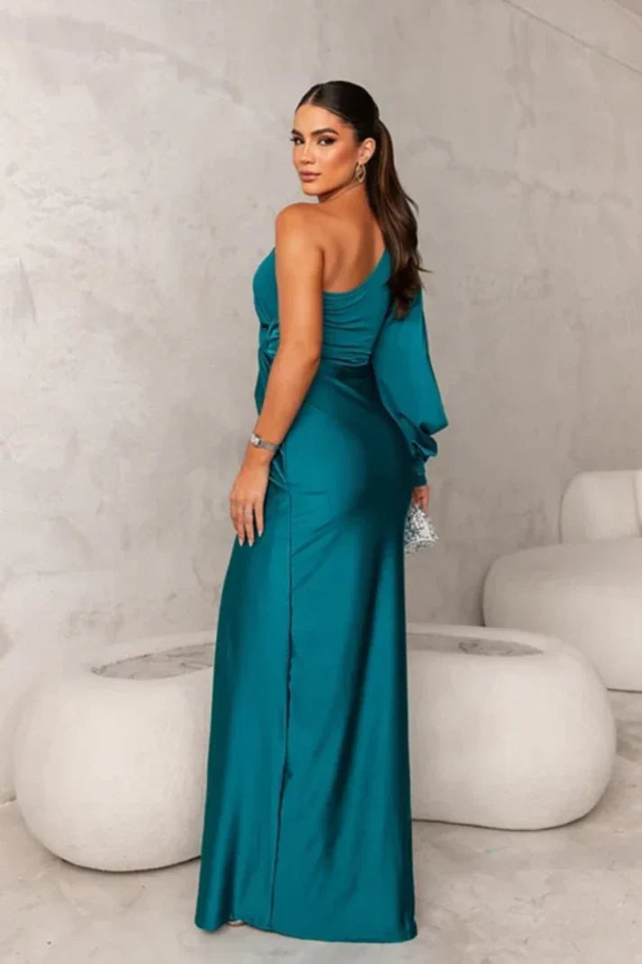 EB CAMILA™ | VESTIDO SATINADO DE UNA MANGA