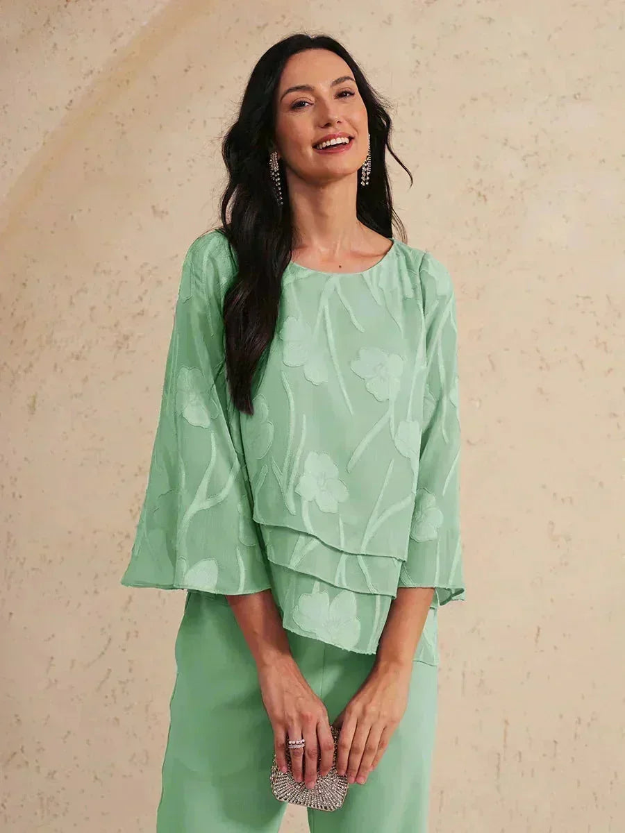 EB BLUSA FLORAL EN CAPAS™ | ELEGANTE SOFISTICADA Y LIGERA