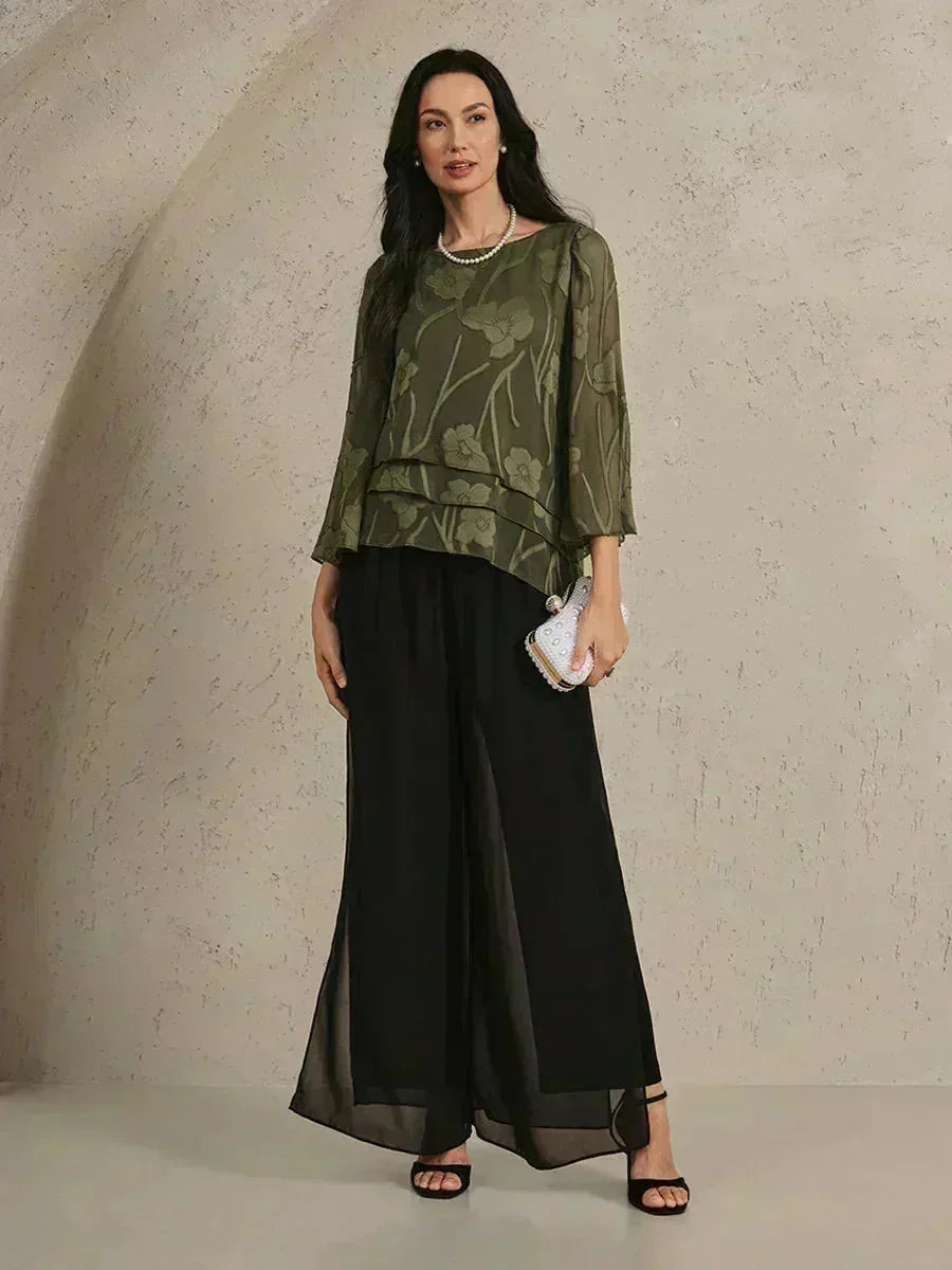 EB BLUSA FLORAL EN CAPAS™ | ELEGANTE SOFISTICADA Y LIGERA