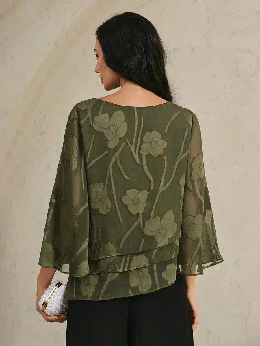 EB BLUSA FLORAL EN CAPAS™ | ELEGANTE SOFISTICADA Y LIGERA