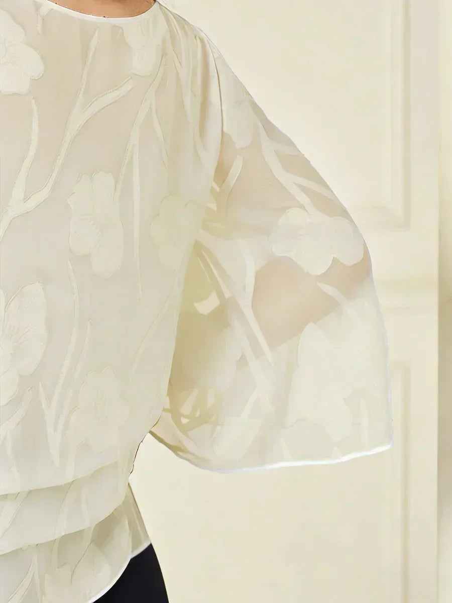 EB BLUSA FLORAL EN CAPAS™ | ELEGANTE SOFISTICADA Y LIGERA