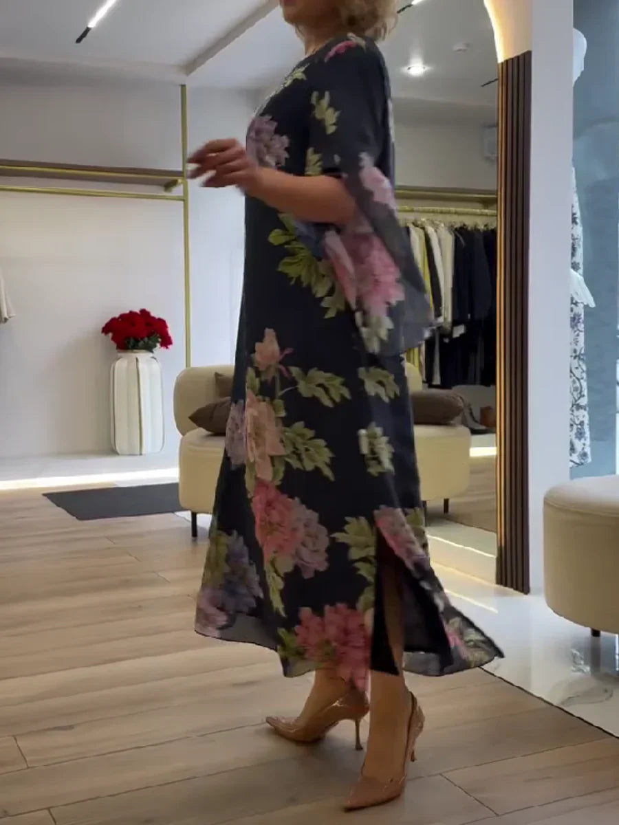 EB ALMA™ | VESTIDO FLORAL SOFISTICADO