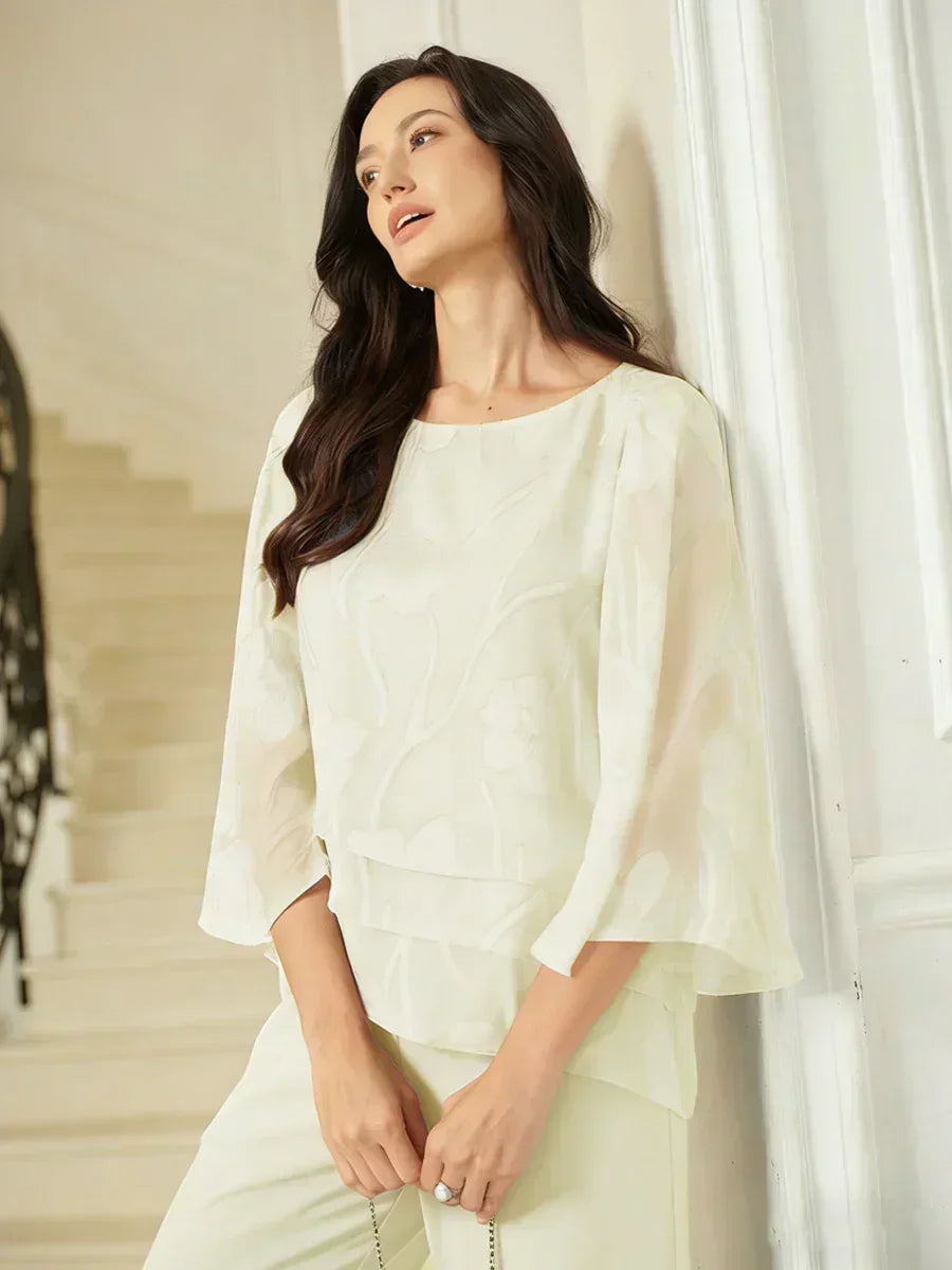 EB BLUSA FLORAL EN CAPAS™ | ELEGANTE SOFISTICADA Y LIGERA
