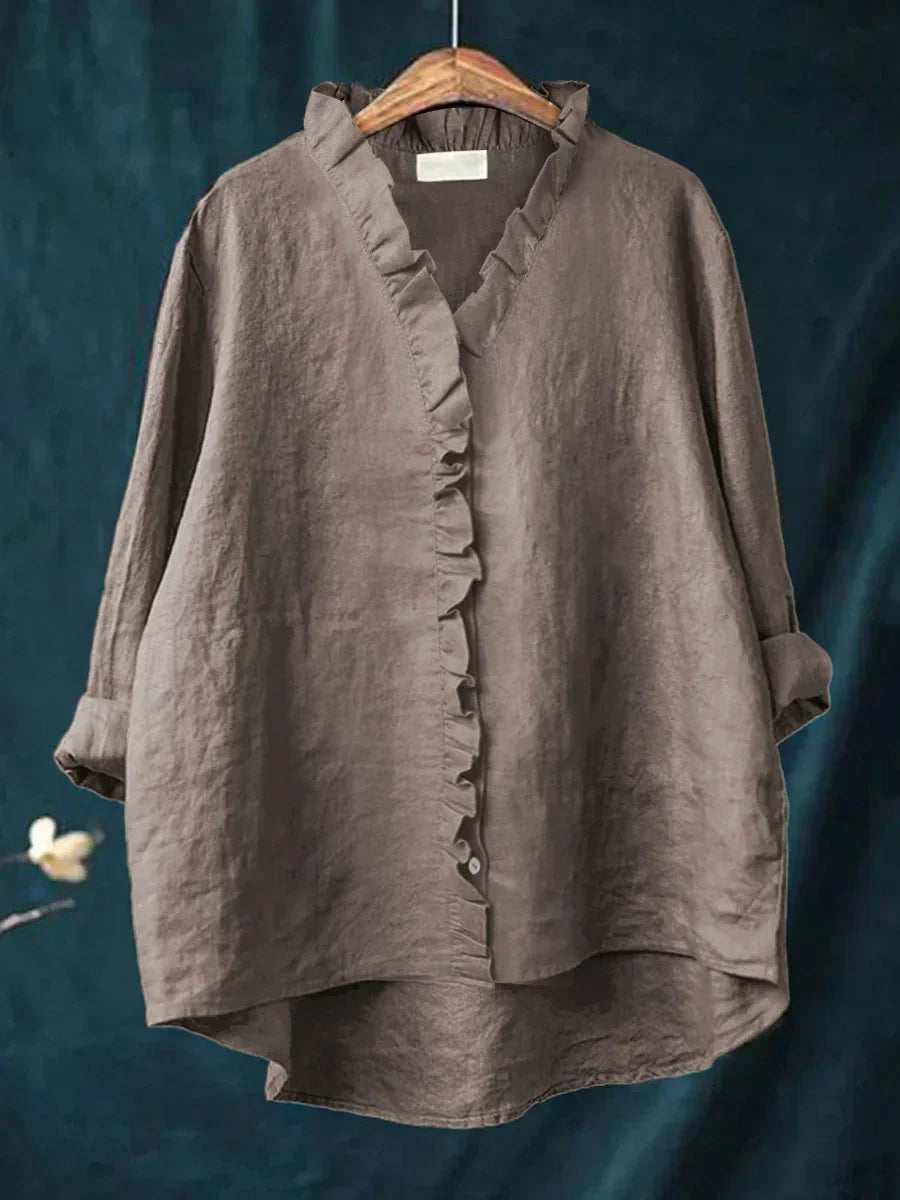 EB Sanela™ | Blusa ligera con volantes