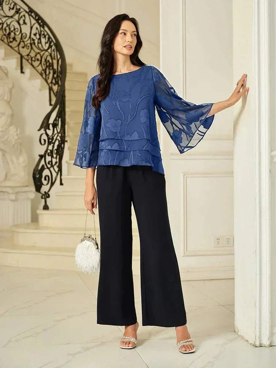 EB BLUSA FLORAL EN CAPAS™ | ELEGANTE SOFISTICADA Y LIGERA