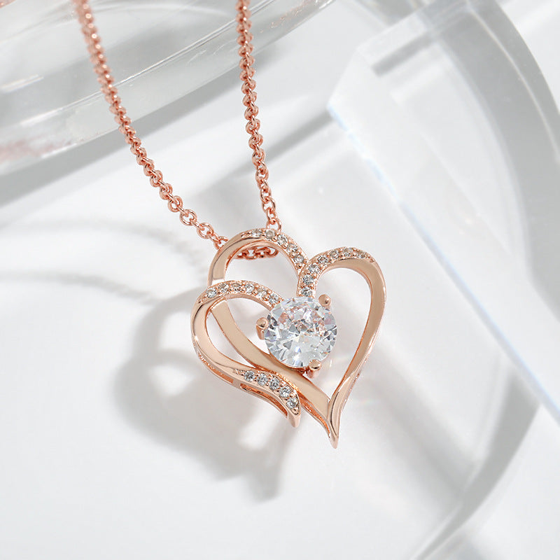 Collar de doble corazón