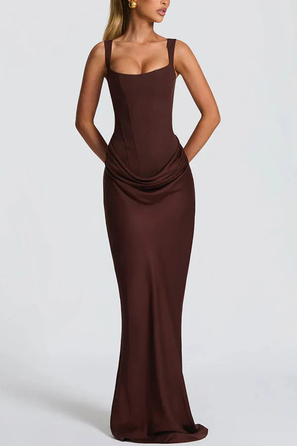 EB LEONOR™ | VESTIDO MAXI DE ESCOTE CUADRADO