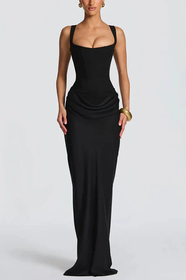 EB LEONOR™ | VESTIDO MAXI DE ESCOTE CUADRADO