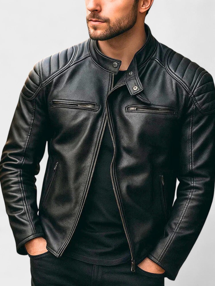 Troels™ | Chaqueta de cuero vintage para hombre