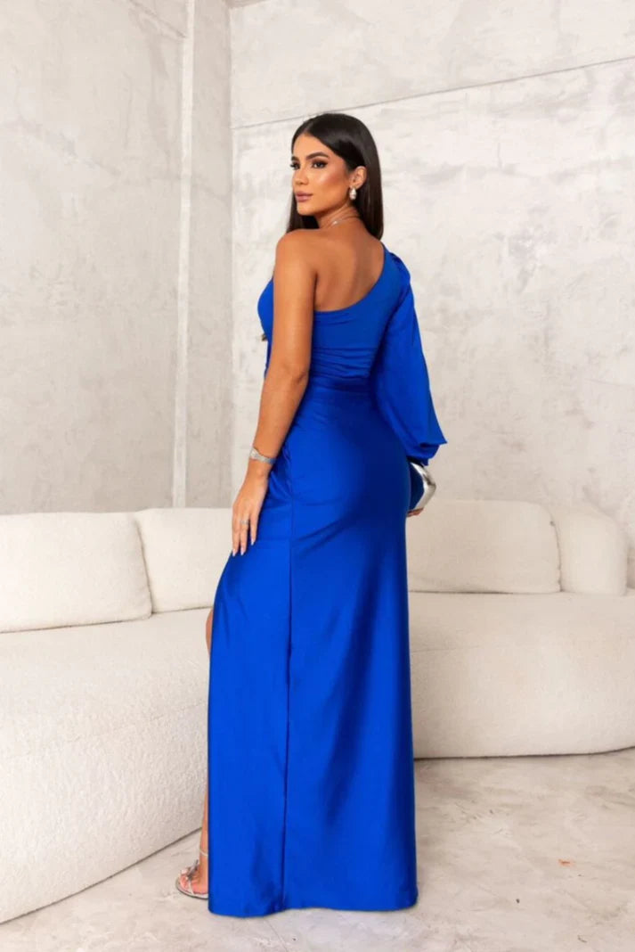 EB CAMILA™ | VESTIDO SATINADO DE UNA MANGA