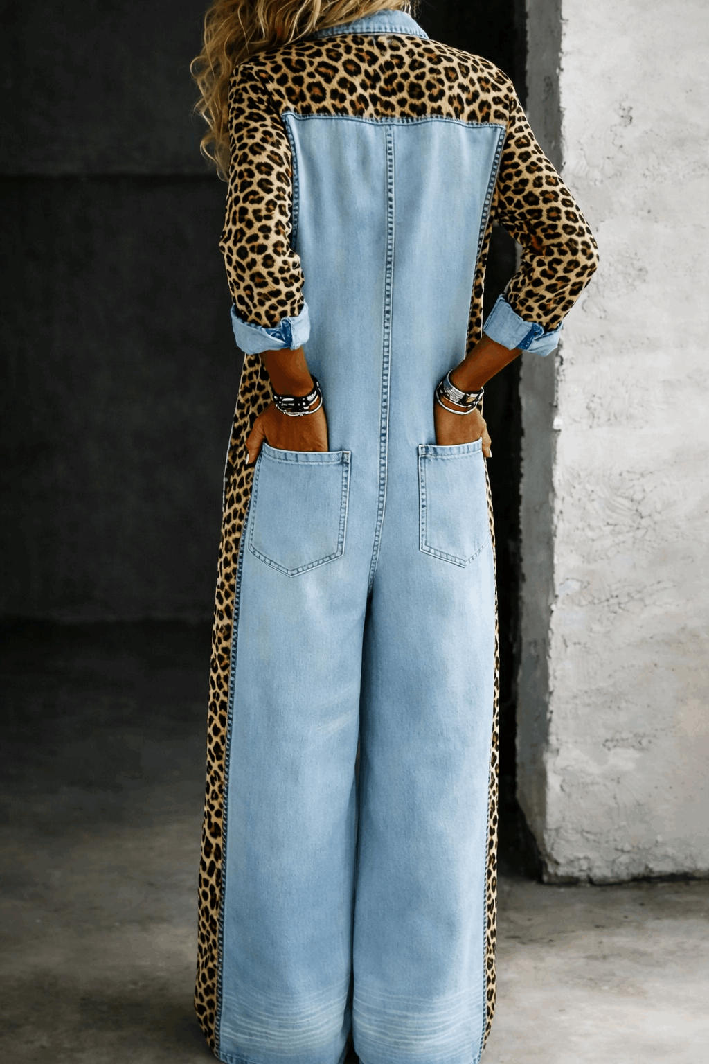 EB EVERLY™ | MONO VAQUERO DE PERNERA ANCHA CON ESTAMPADO LEOPARDO