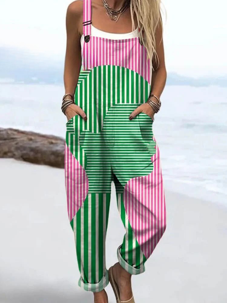 Maya Striped Colorblock Jumpsuit