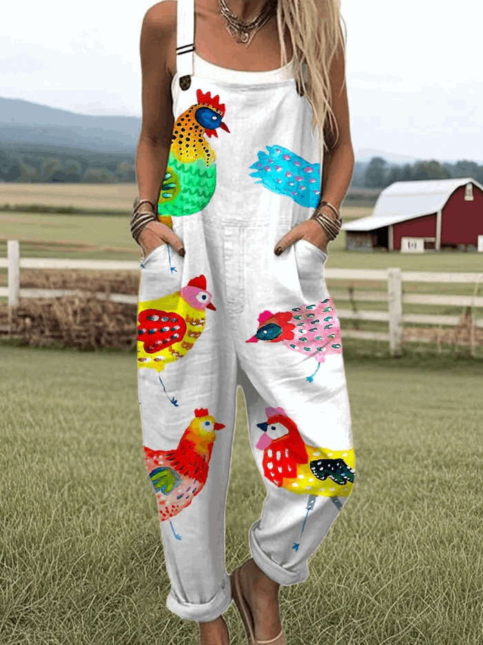 Lucy Artsy Chickens Jumpsuit