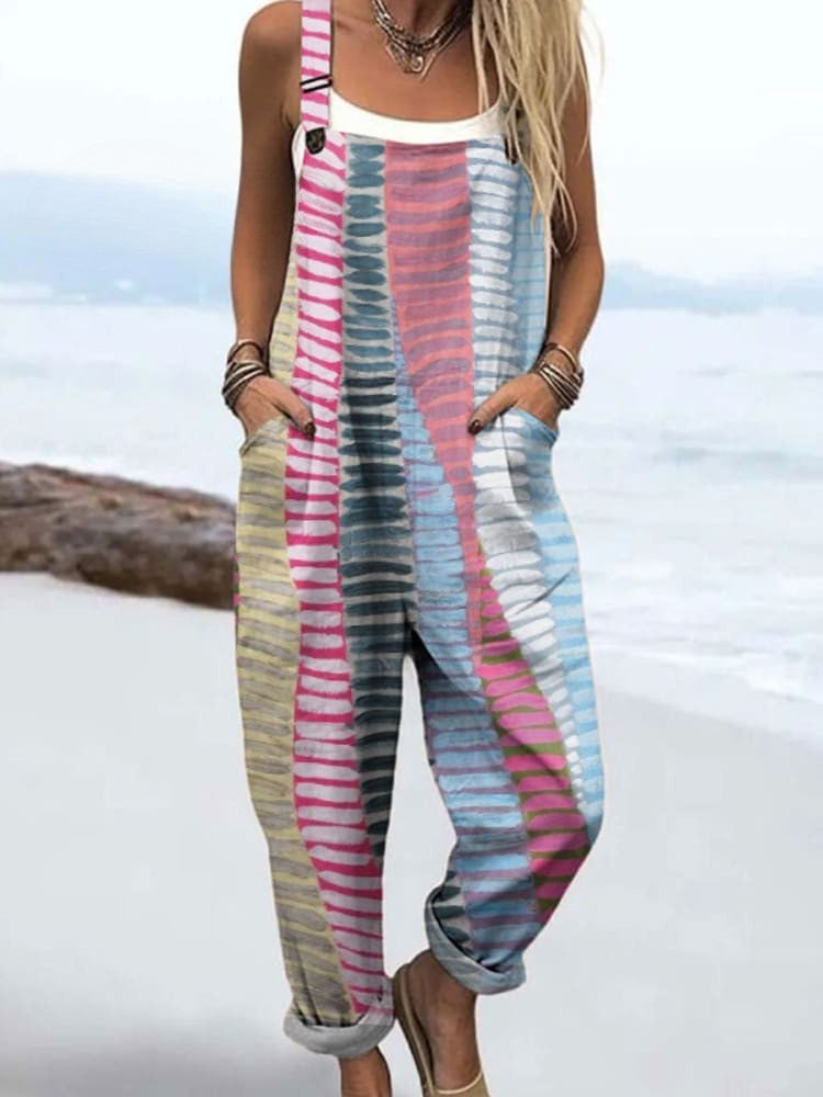 Celine Striped Colorblock Jumpsuit