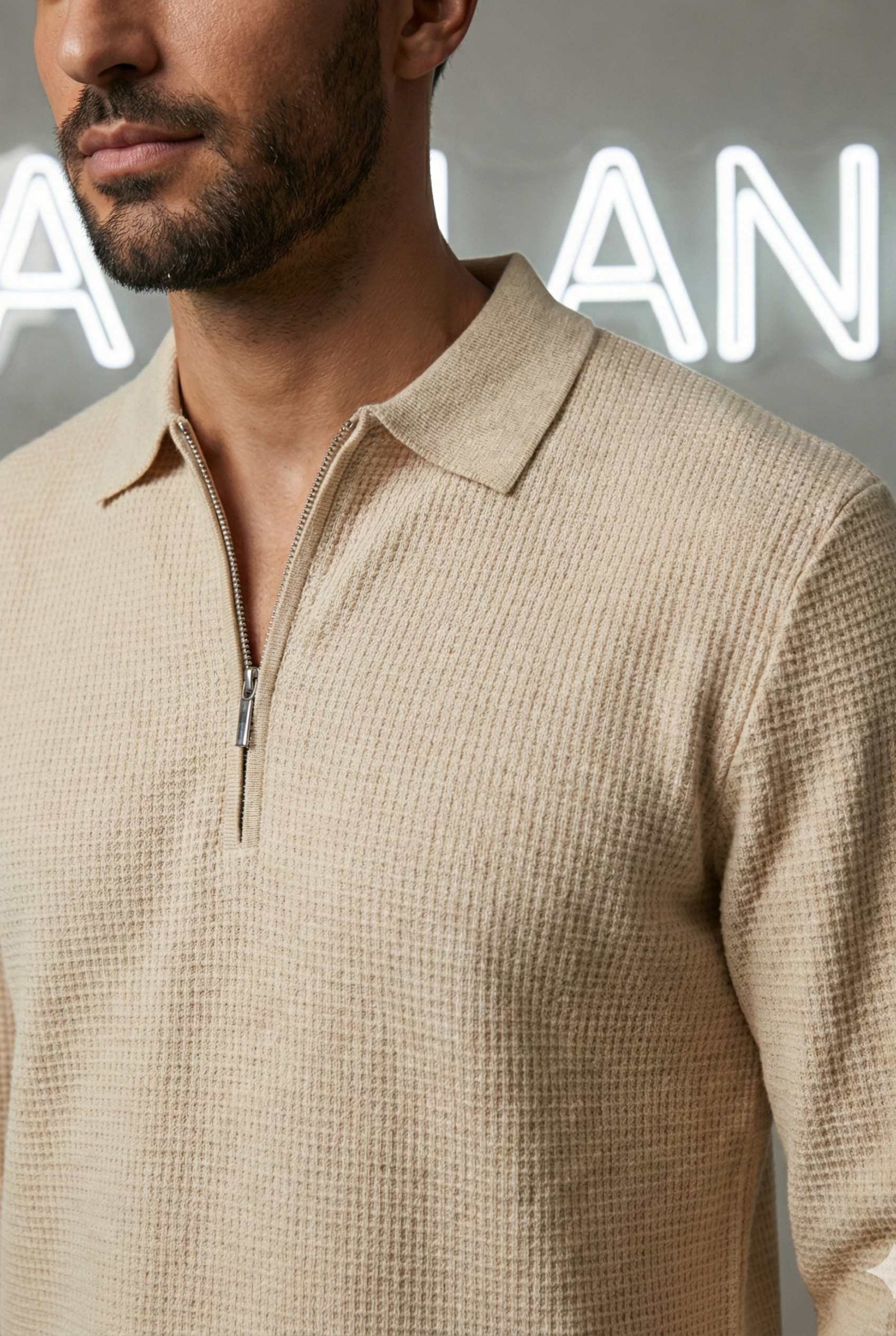 Conjunto de Punto Waffle para Hombre