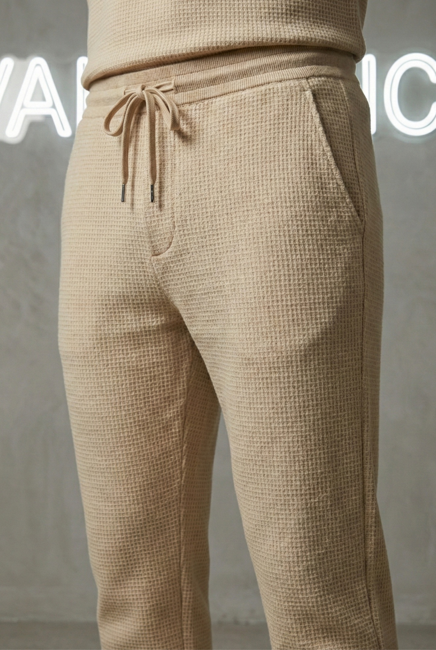 EB Conjunto de Punto Waffle para Hombre