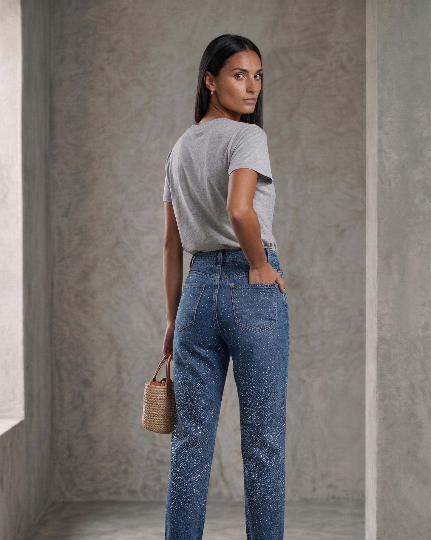 EB Strass Boyfriend Jeans