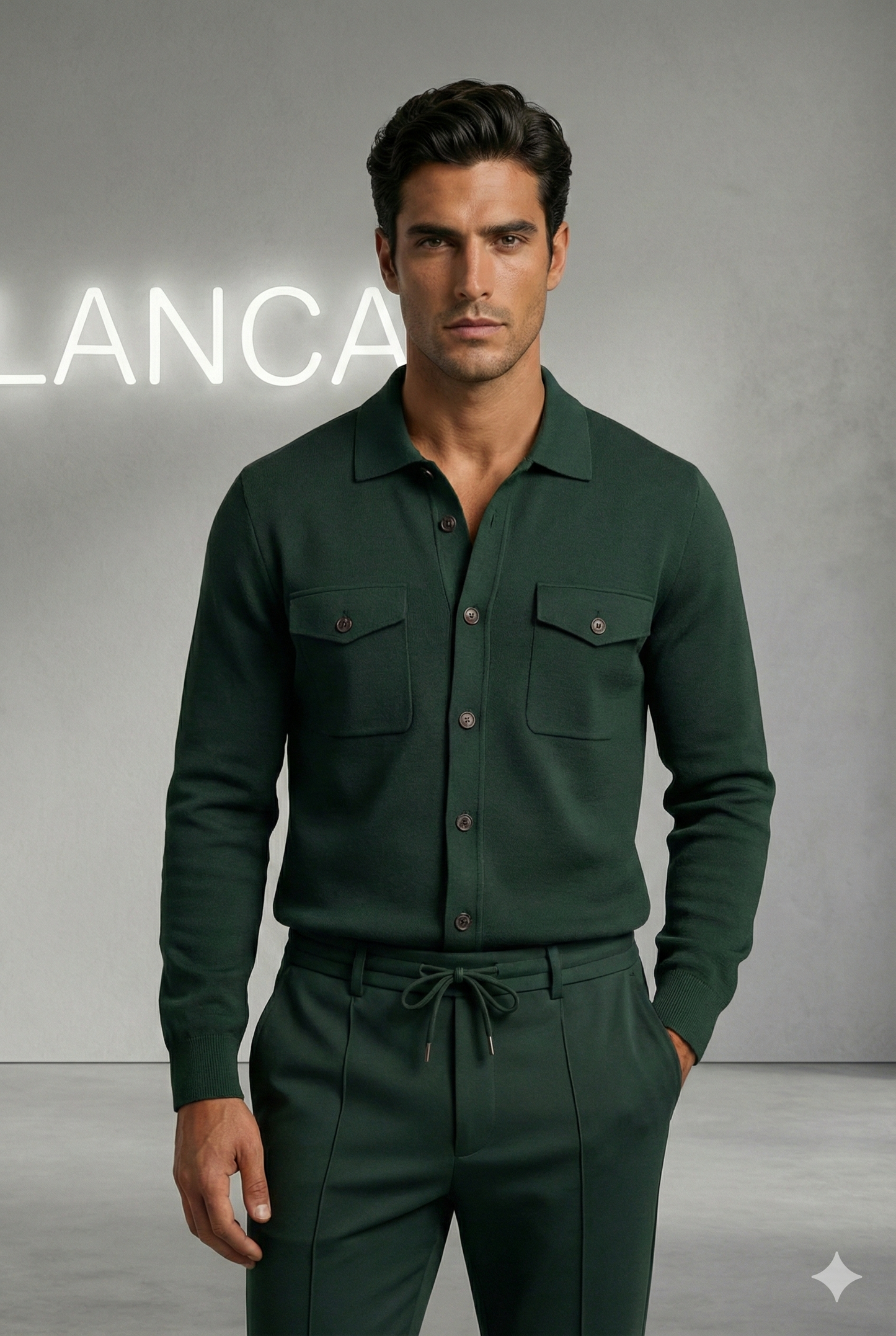 EB Conjunto Premium de Chaqueta y Pantalón de Cuadros para Hombre – Diseño Elegante con Botonadura Moderna