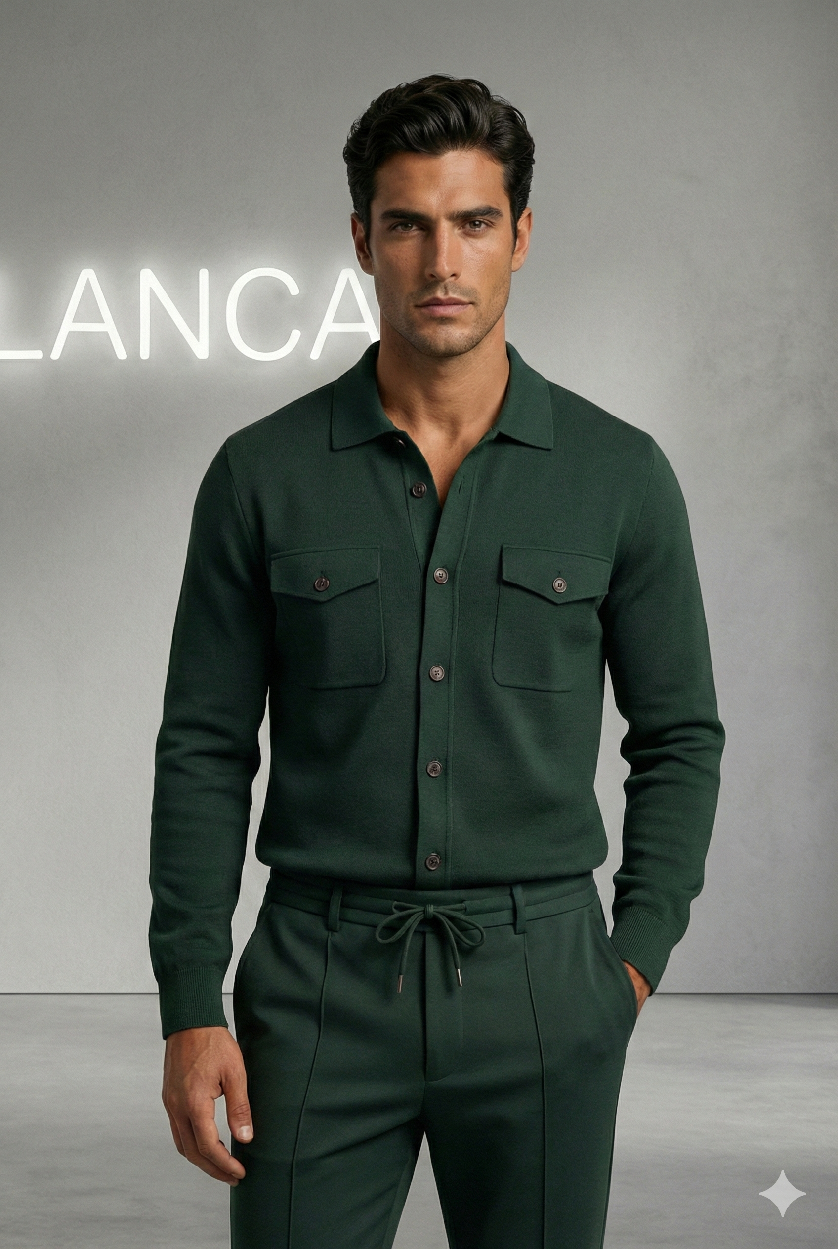 Conjunto Premium de Chaqueta y Pantalón de Cuadros para Hombre – Diseño Elegante con Botonadura Moderna