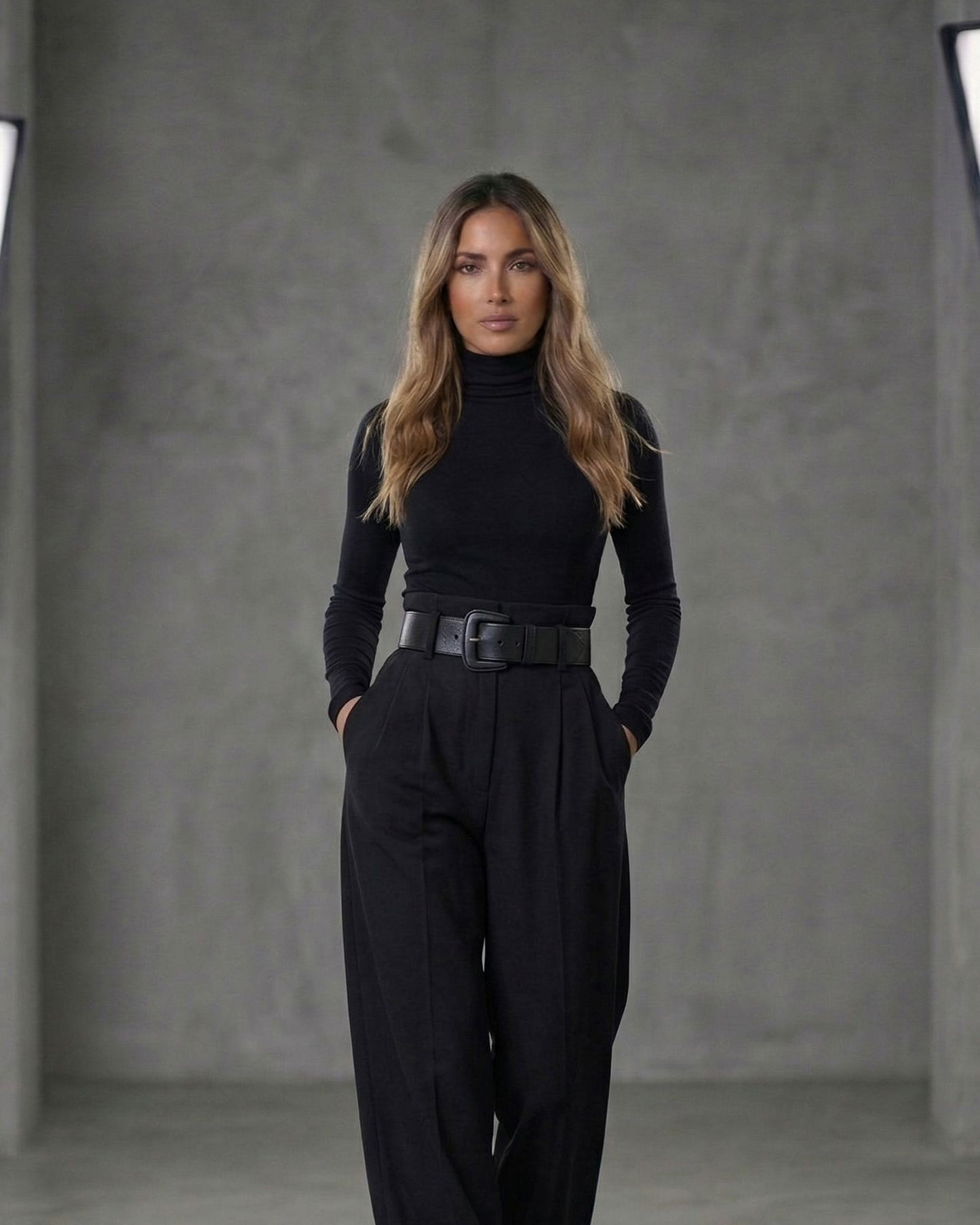 EB Juliet |  Conjunto de jersey de cuello alto y pantalón recto