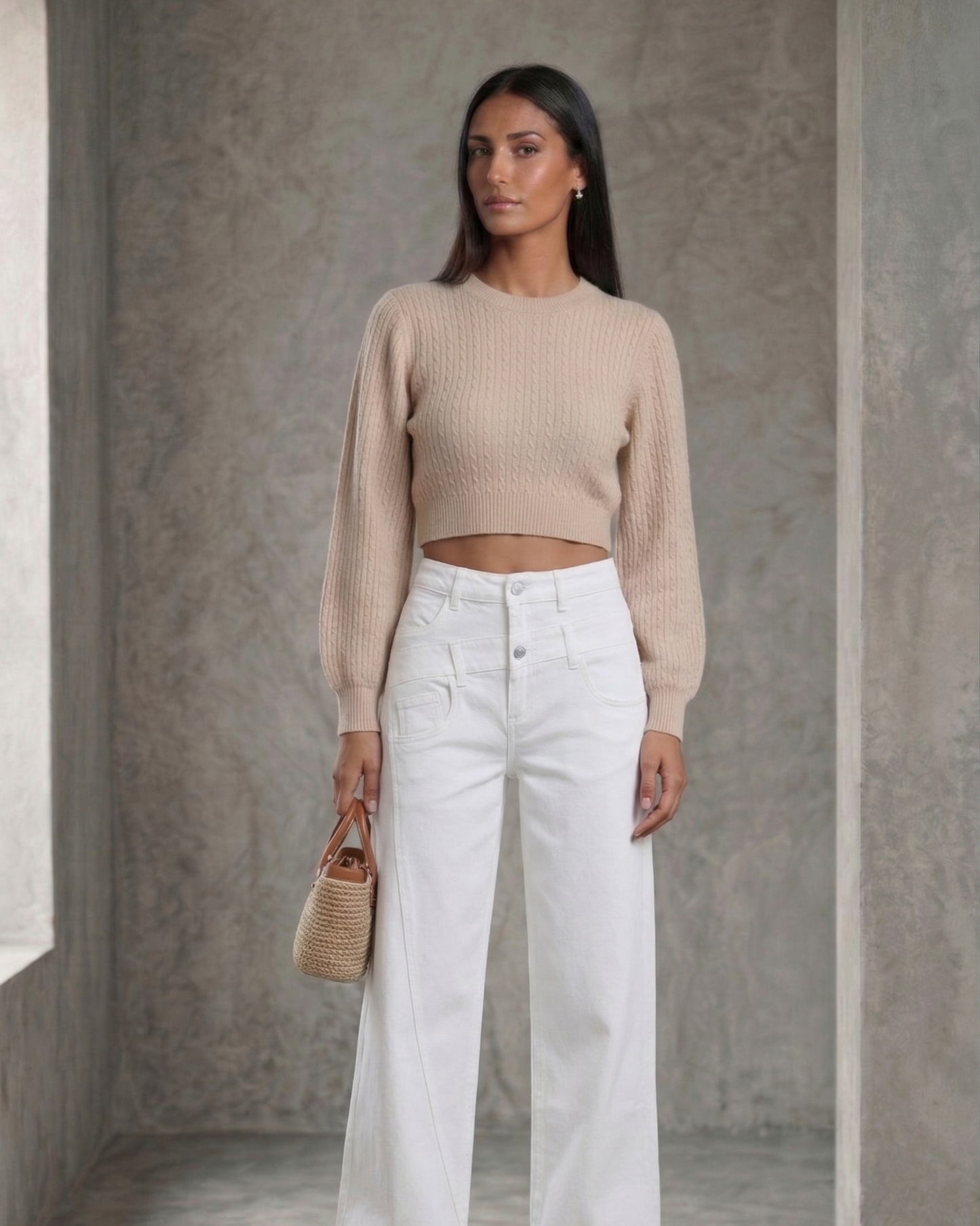 EB Cher White Jeans