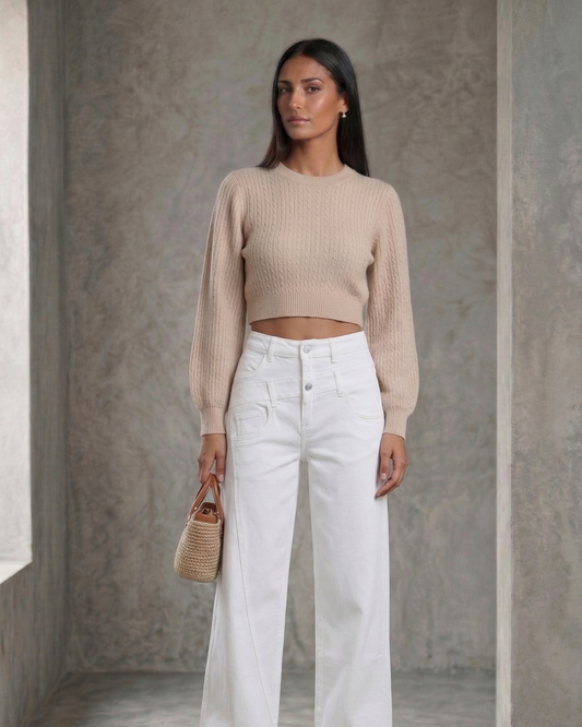 EB Cher White Jeans