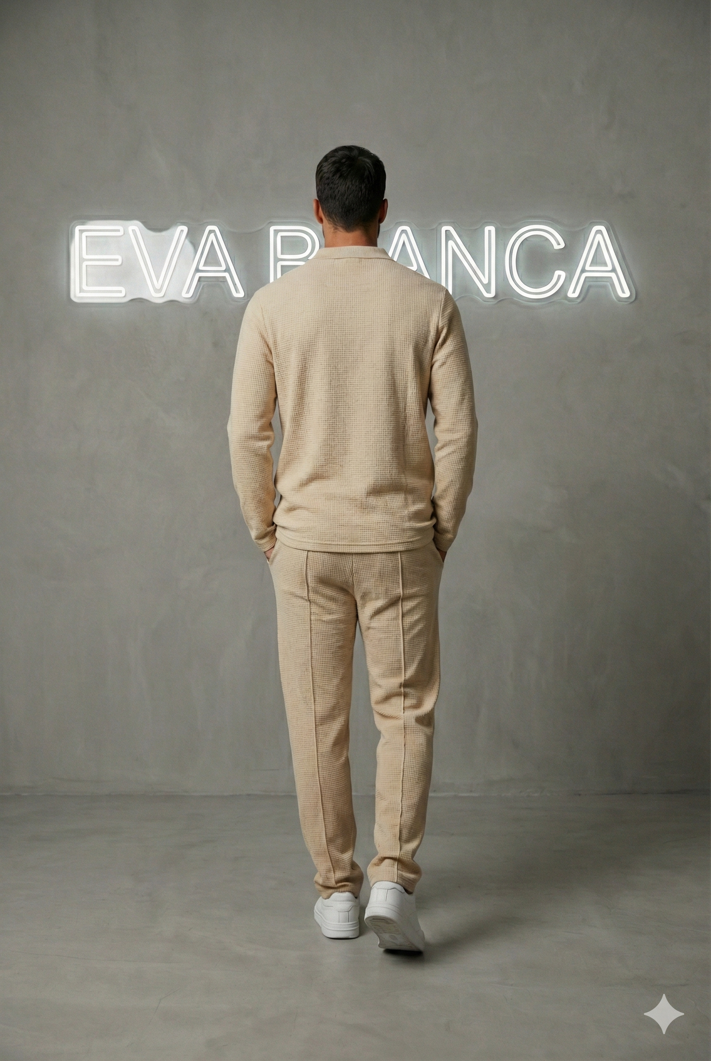 EB Conjunto de Punto Waffle para Hombre