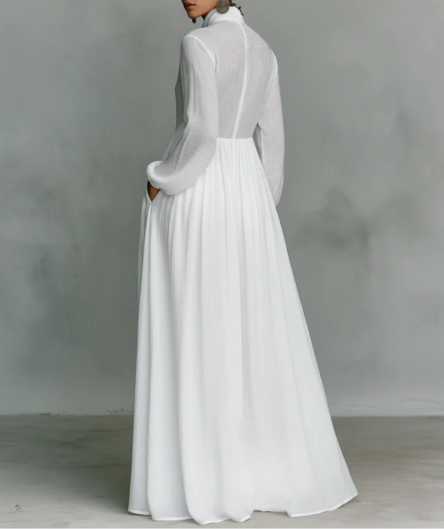 EB ELISA™ | MAXI MINIMALISTA DE ALGODÓN Y LINO CON PATCHWORK