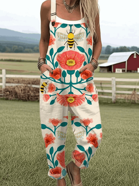 Hannah Honey Bee Floral Jumpsuit