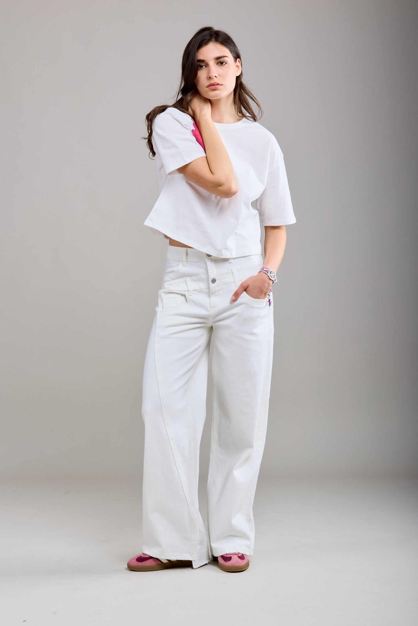 EB Cher White Jeans