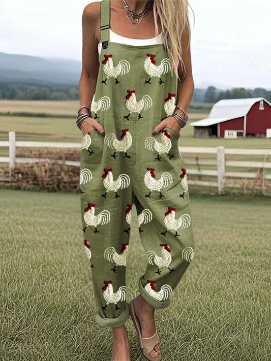 Nadia Rooster Chicken Jumpsuit