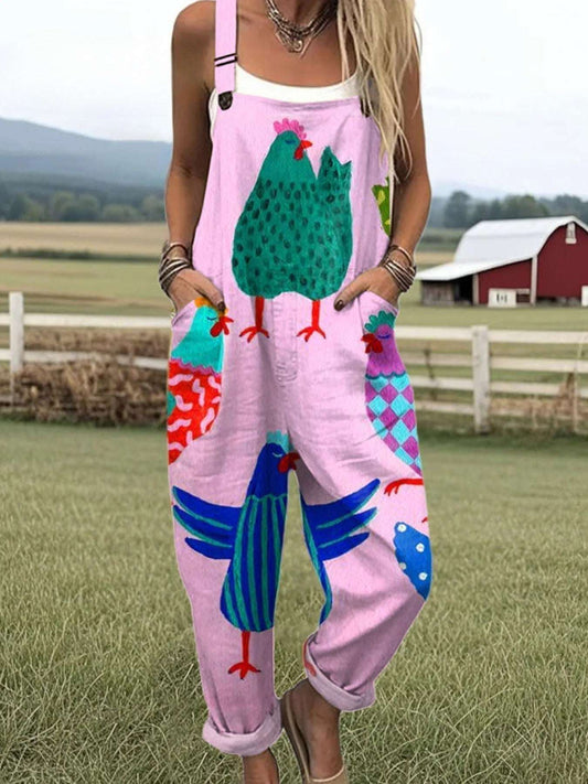 Mia Artsy Chicken Jumpsuit