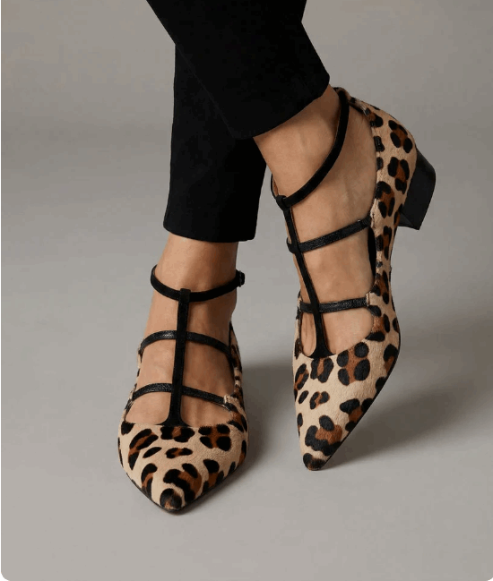 EB BRIDGET™ | TACONES CON CORREA ESTAMPADO LEOPARDO