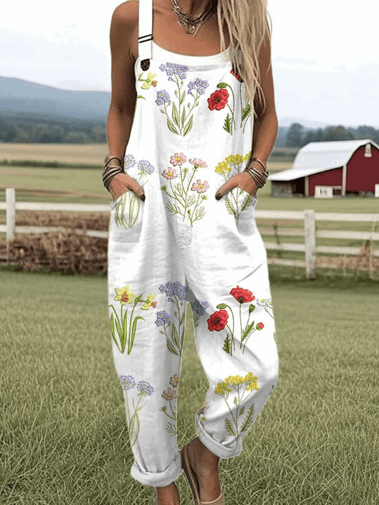 Olivia Whimsical Floral Jumpsuit
