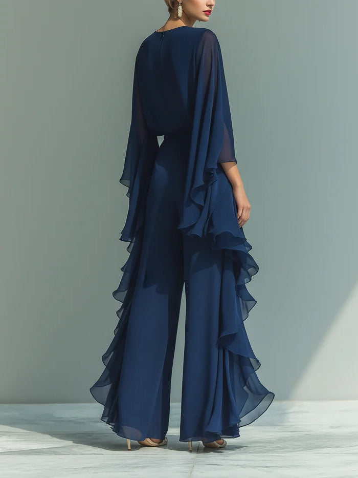 EB AURORA™ | CONJUNTO ELEGANTE DE GASA CON VOLANTES