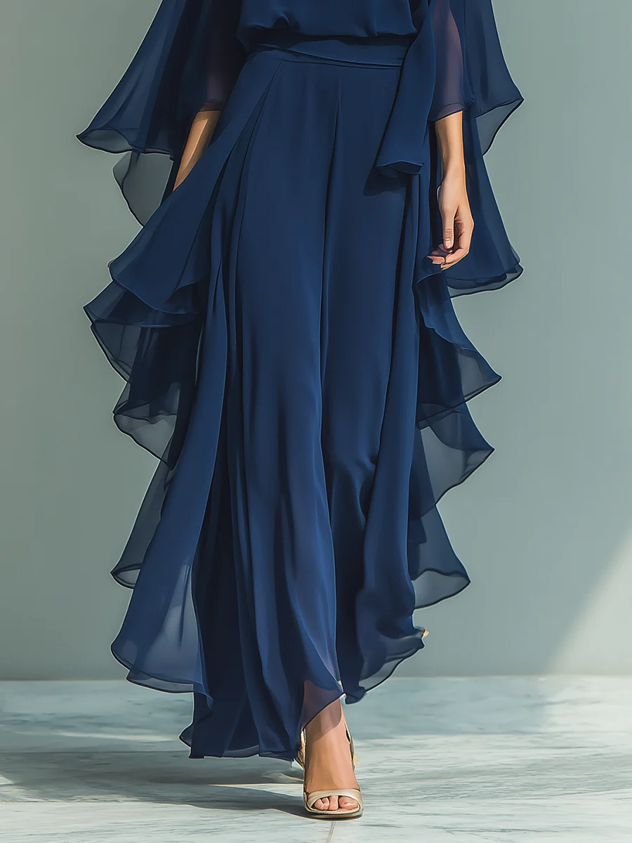 EB AURORA™ | CONJUNTO ELEGANTE DE GASA CON VOLANTES
