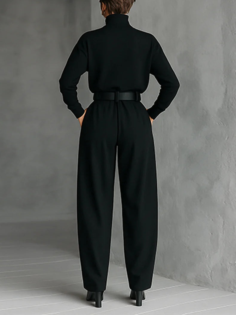 EB Juliet |  Conjunto de jersey de cuello alto y pantalón recto