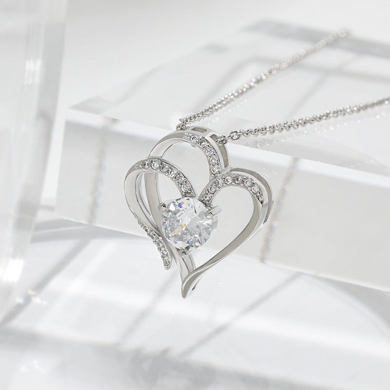 Collar de doble corazón