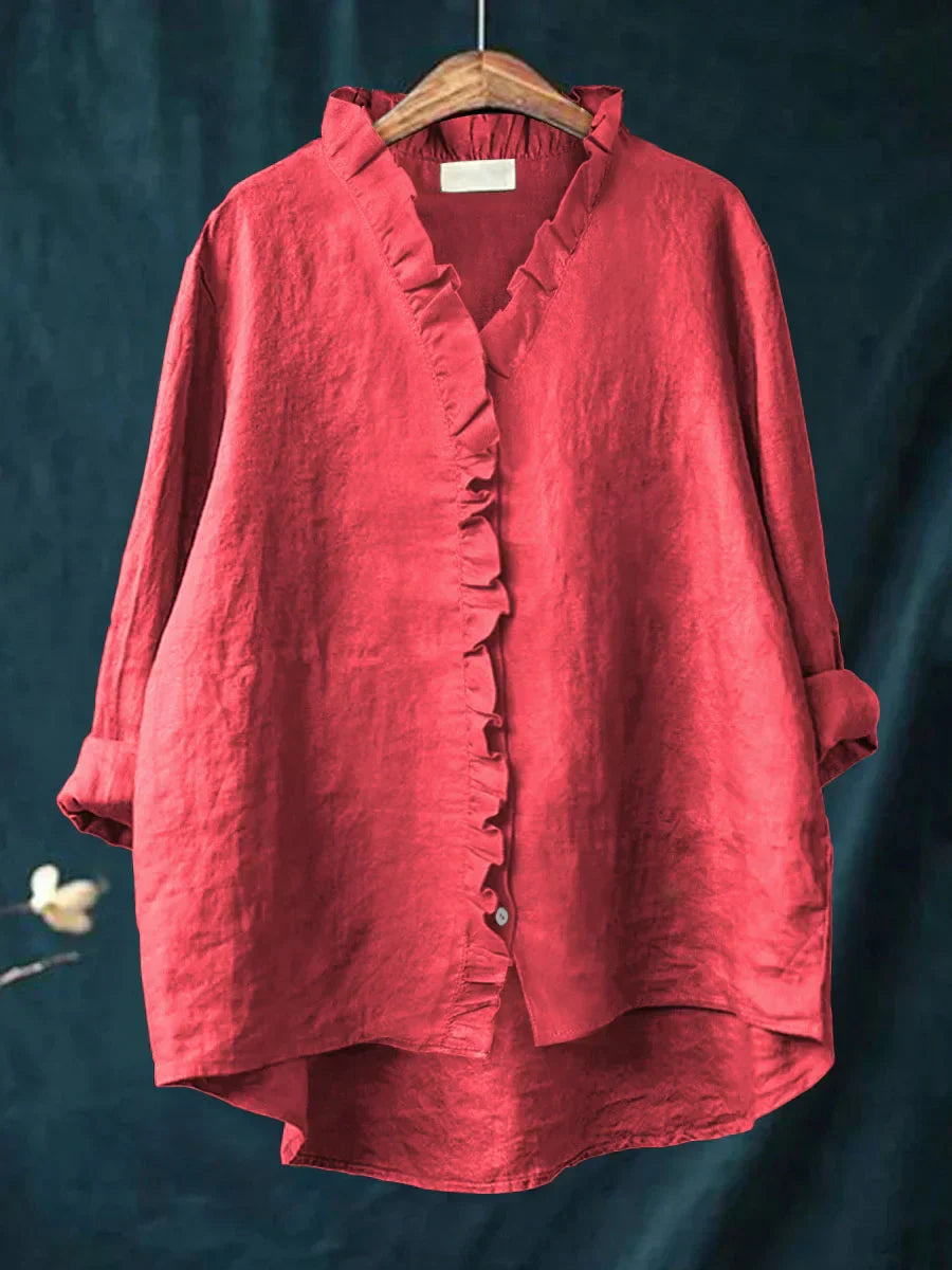 EB Sanela™ | Blusa ligera con volantes
