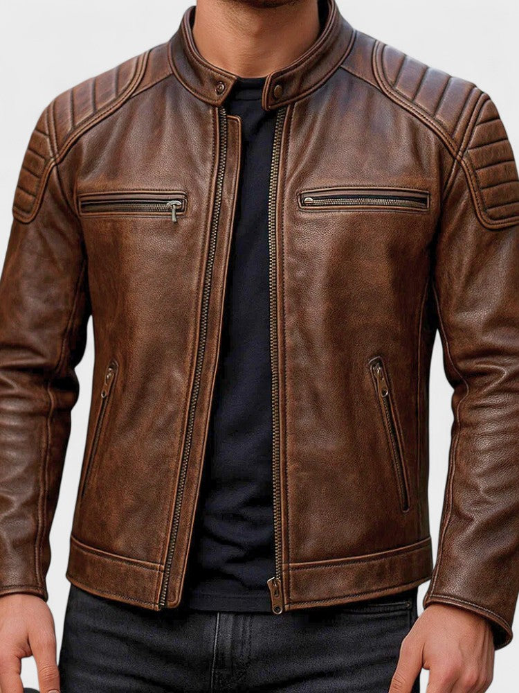 Troels™ | Chaqueta de cuero vintage para hombre