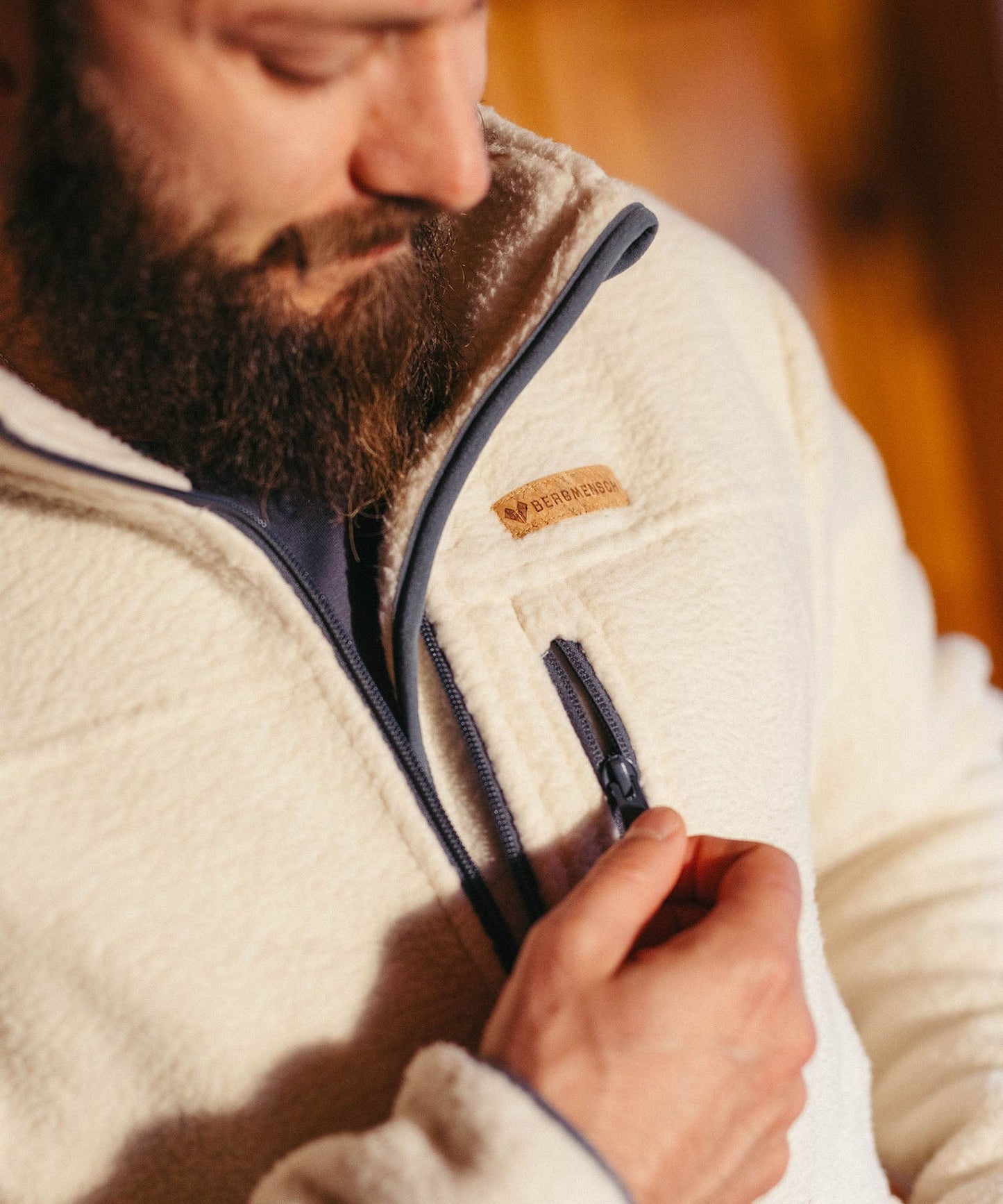 EB Chaqueta Sherpa Fleece para hombre.