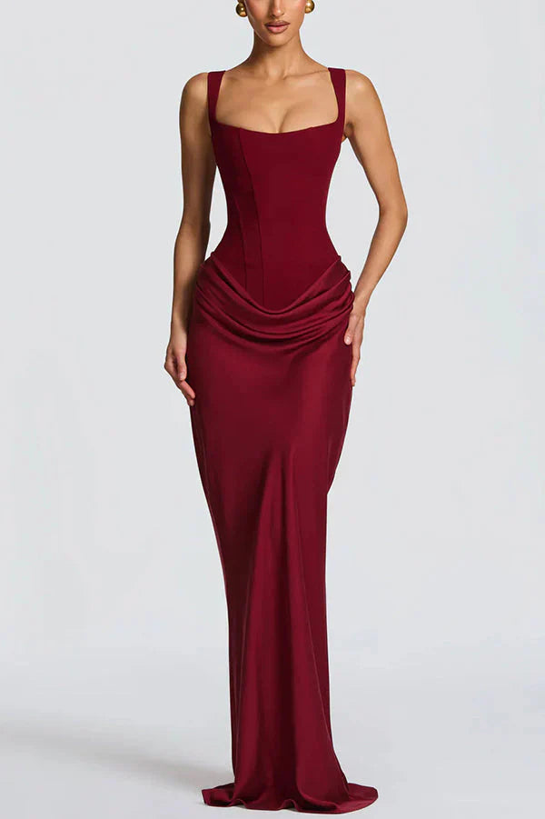 EB LEONOR™ | VESTIDO MAXI DE ESCOTE CUADRADO