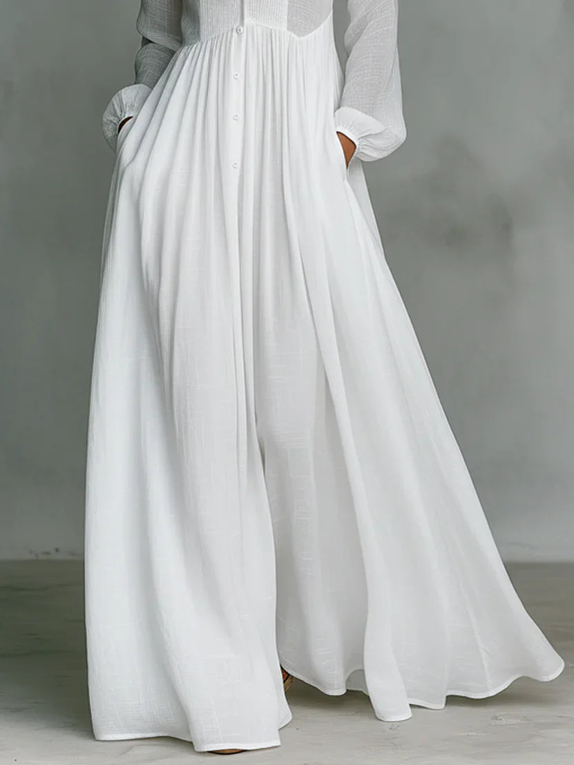 EB ELISA™ | MAXI MINIMALISTA DE ALGODÓN Y LINO CON PATCHWORK