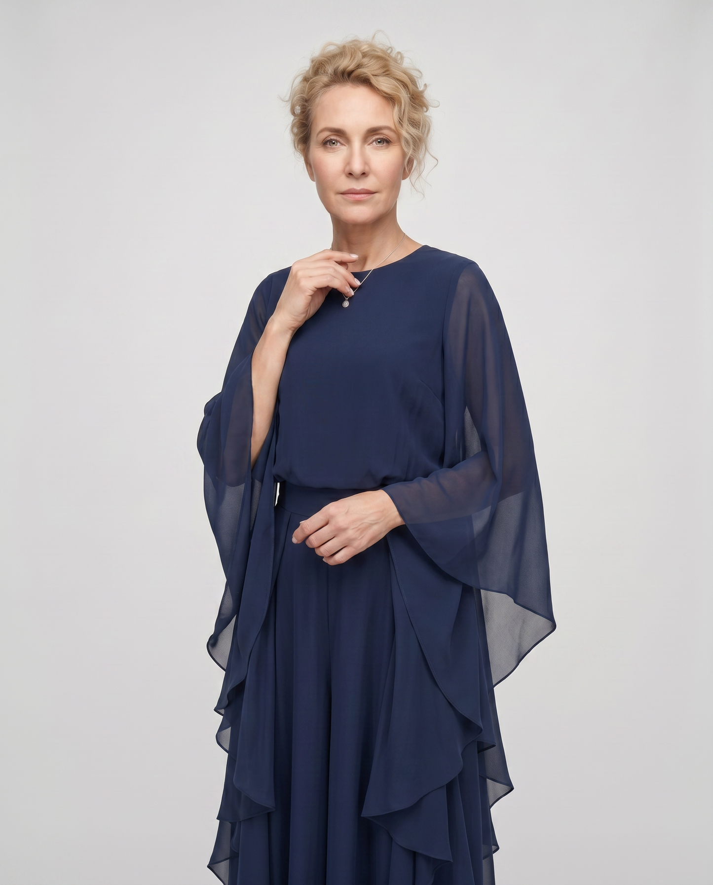 EB AURORA™| CONJUNTO ELEGANTE DE GASA CON VOLANTES