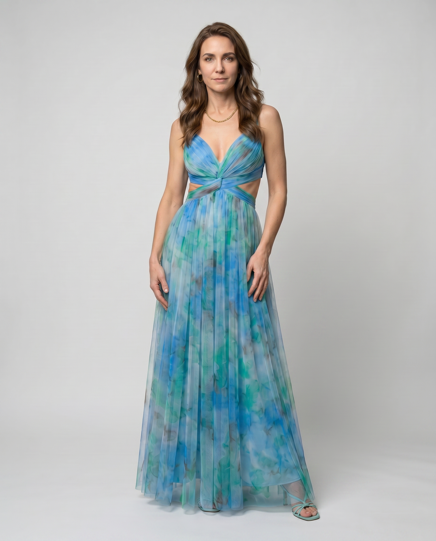 EB ALYSSA™ | VESTIDO LARGO FLORAL ESTILO REFINADO Y EXCLUSIVO